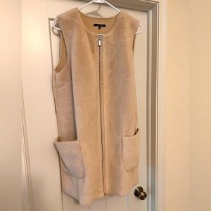 Lemon Tart Faux Fur Vest | M | Cream
